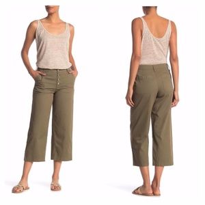 NWT J. Crew Button Fly Wide Crop Twill Pants 10
